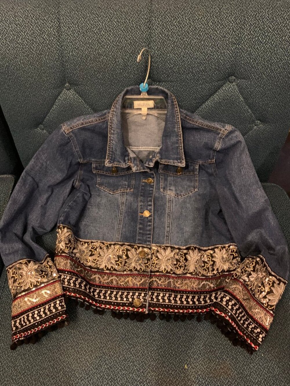 Velzera Embroidered Jean Jacket, small